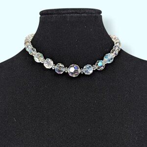 V. Dainty AB Crystal Choker Necklace